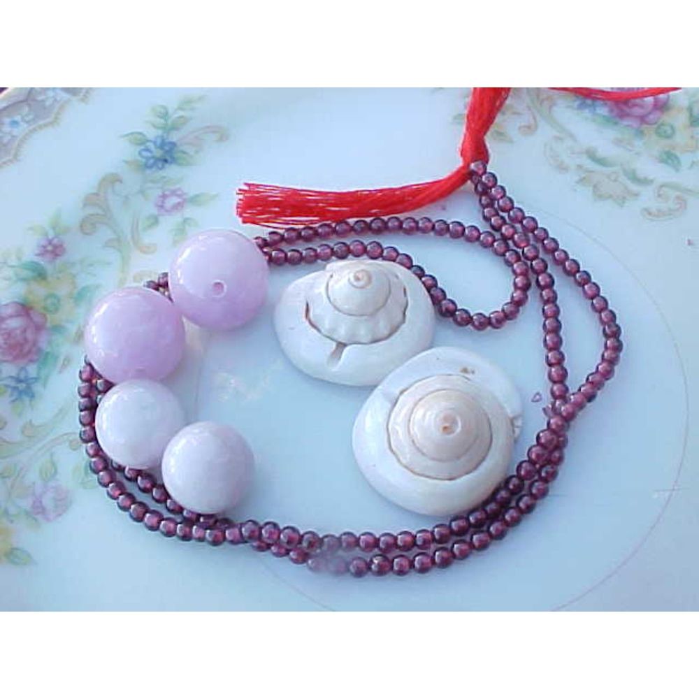 12mm Kunzite Gemstone Beads Garnet Seashell Beading Jewelry Making Supply